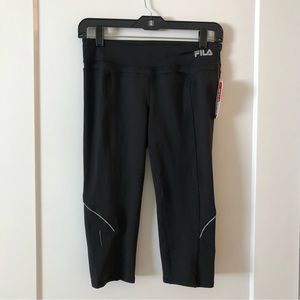 NWT Fila reflective capri leggings